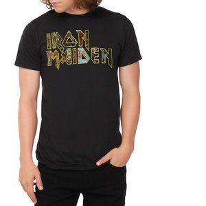 Iron Maiden Eddies Logo metal hard rock Official T-Shirt L NWT